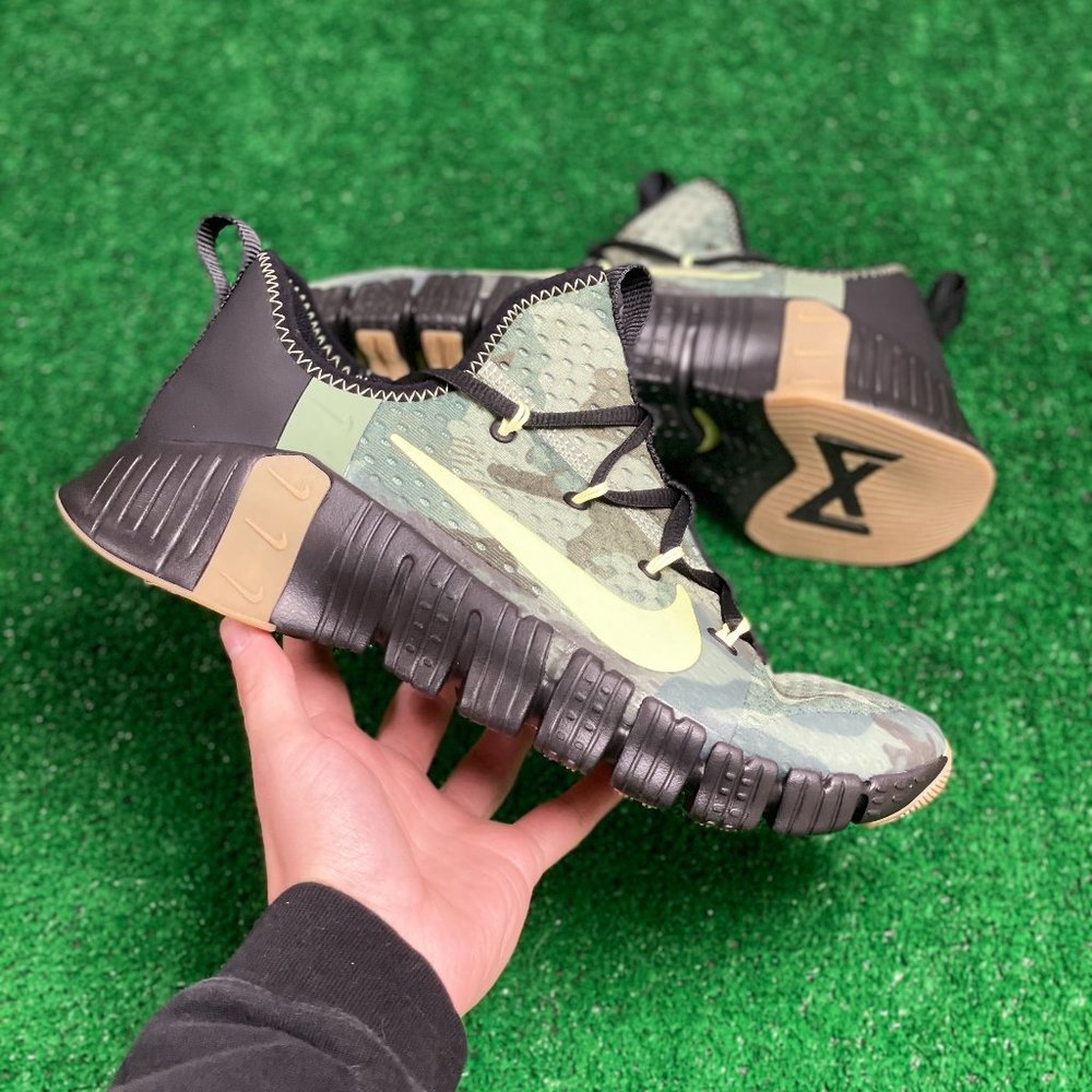 Nike Free Metcon 3 MENS Training Shoe Black Green Camo CJ0861-032 NEW Multi Sz